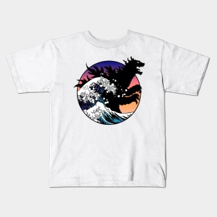 Shadow of the Great Wave Kids T-Shirt